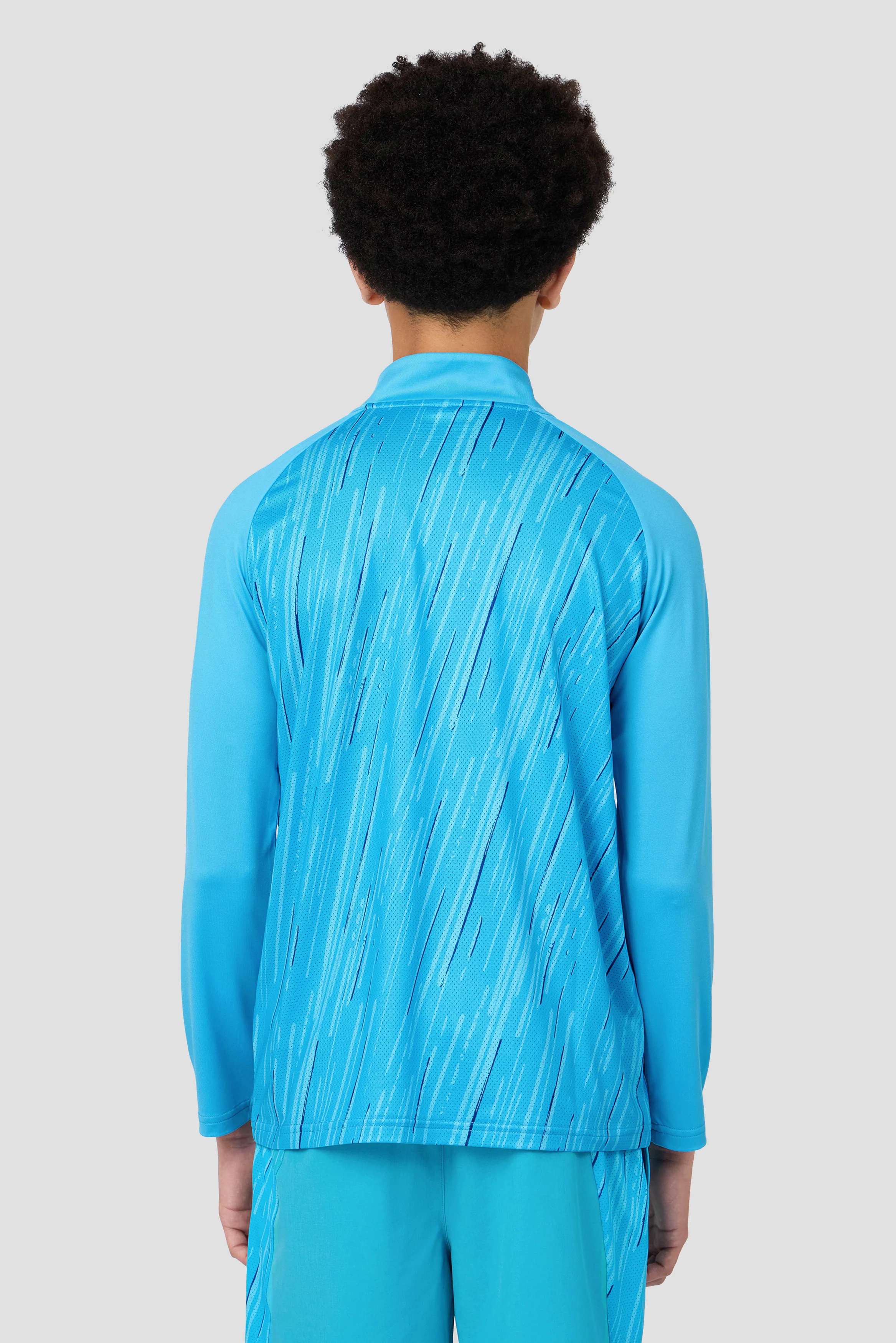 Boys Vigour 1/4 Zip - Maya Blue/Neon Sky - Image 2